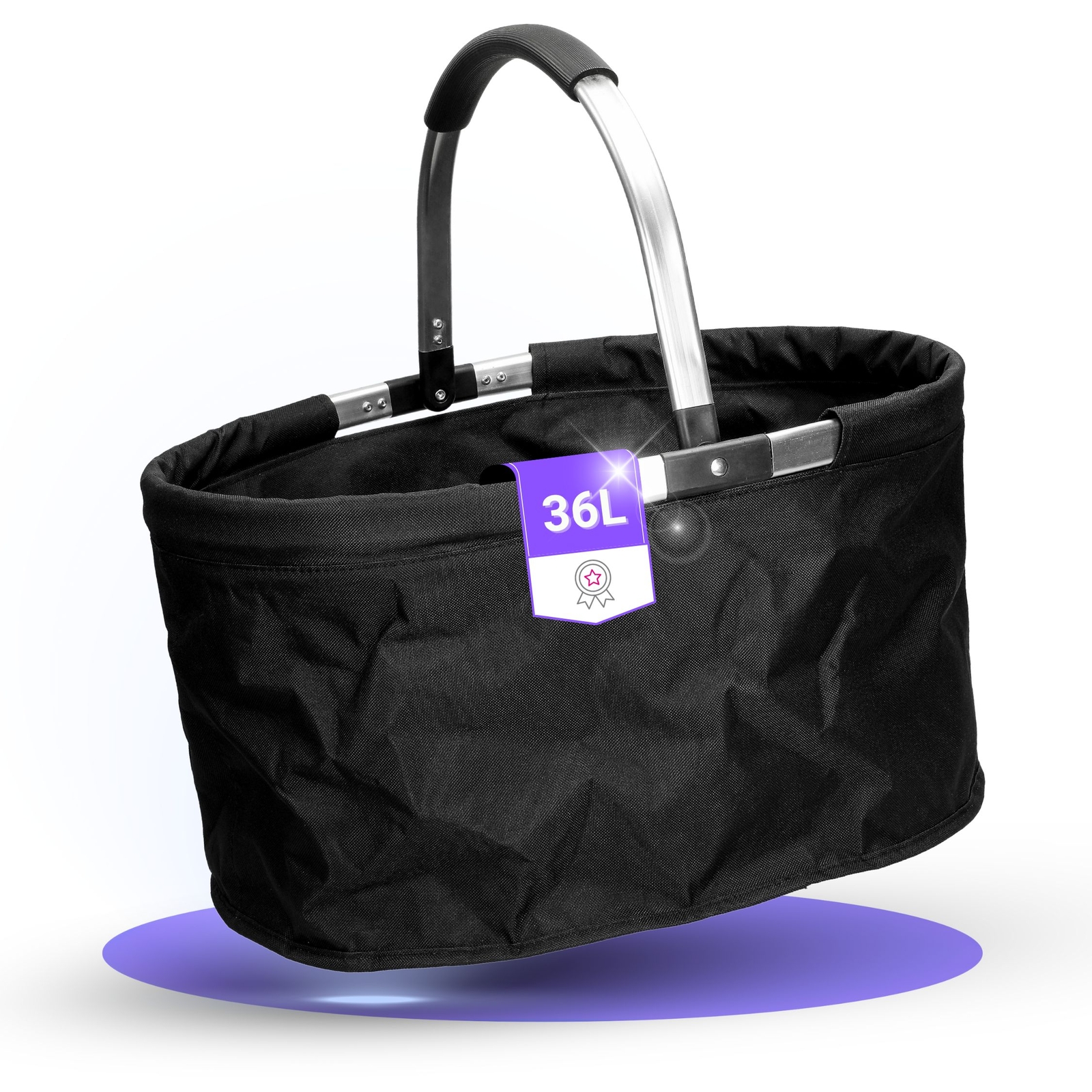 Einkaufskorb "Silandre" faltbarer Einkaufskorb Rund Aluminiumgriff 36 Liter