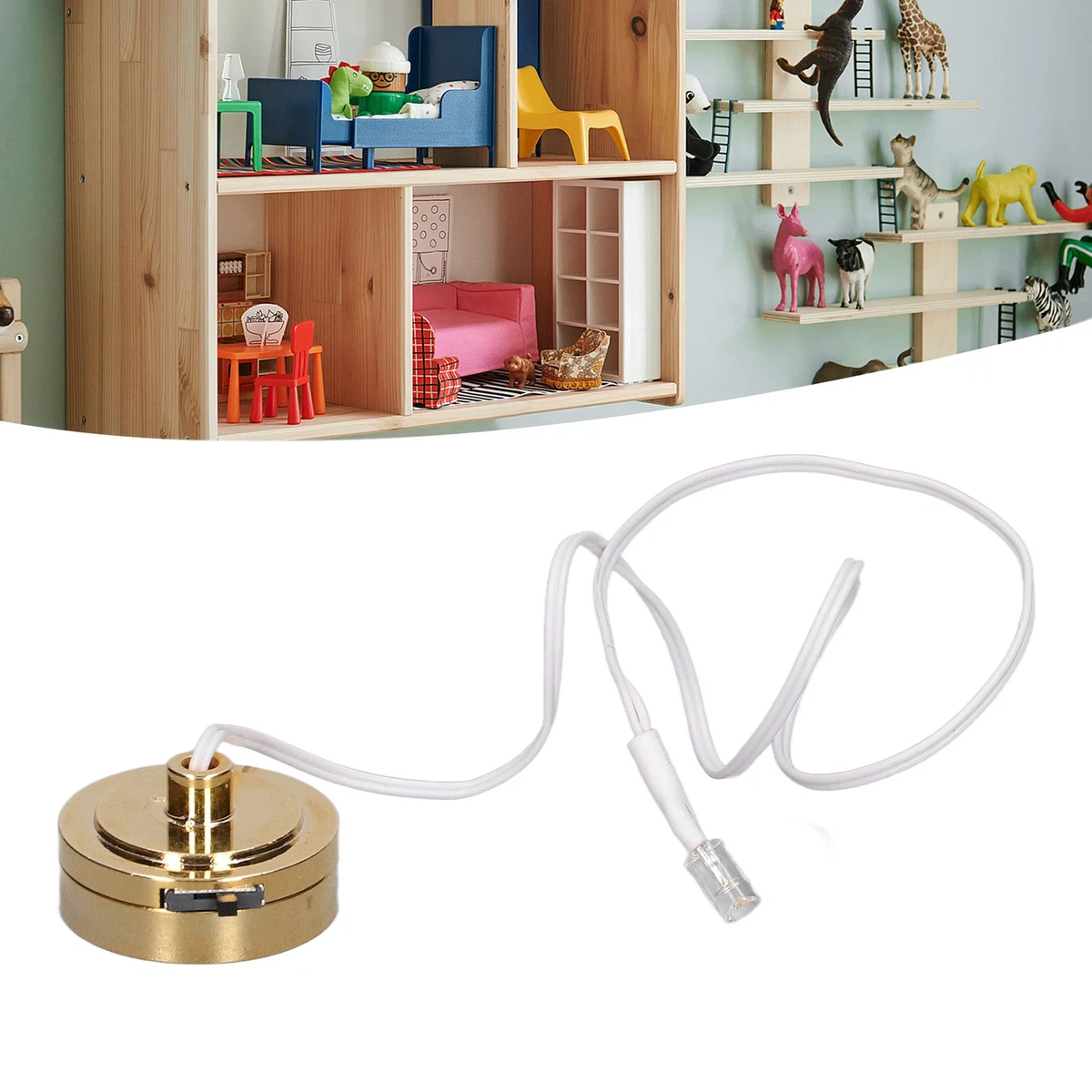 Battery dollhouse best sale lights
