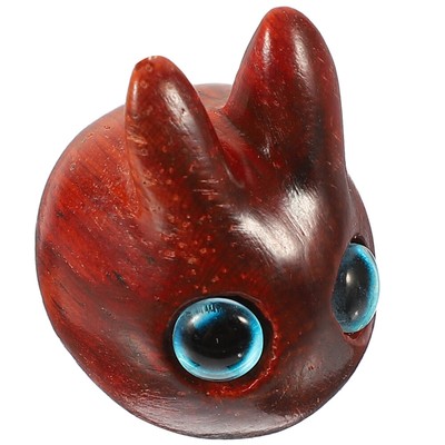  Rosenholz -Kaninchen -Ornamente Desktop-geschnitzte Tierskulptur