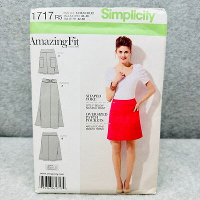 Simplicity 1717 Plus Size Skirt in Three Lengths Misses Sz 14 22 Sewing Pattern