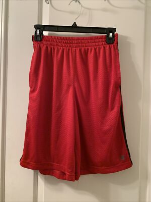 Champion Boys Athletic Shorts Gym Basketball Sports Size 14/16 Red Black