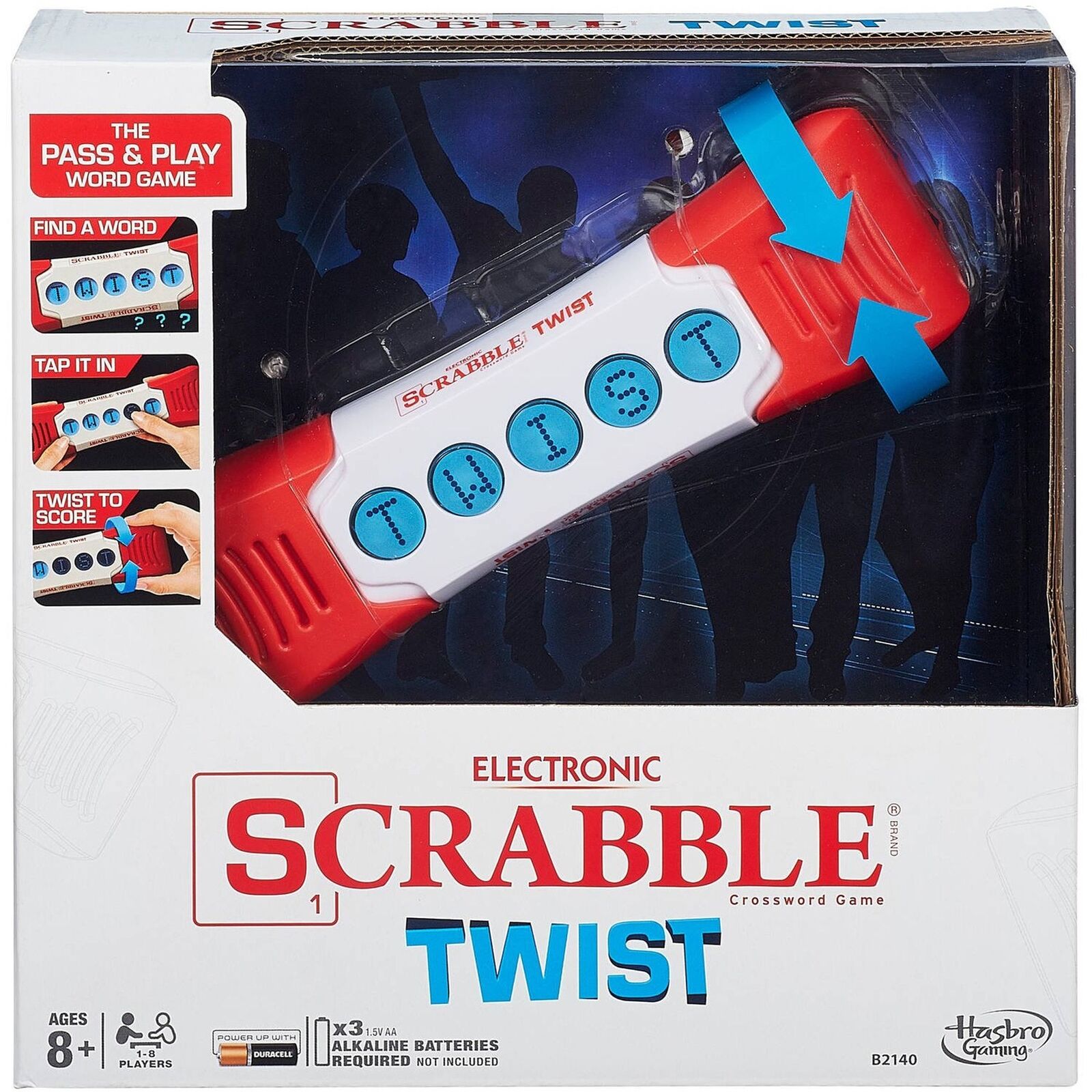 Hasbro B2140 Electronic Scrabble Twist Handheld Crossword Puzzle Game for  sale online