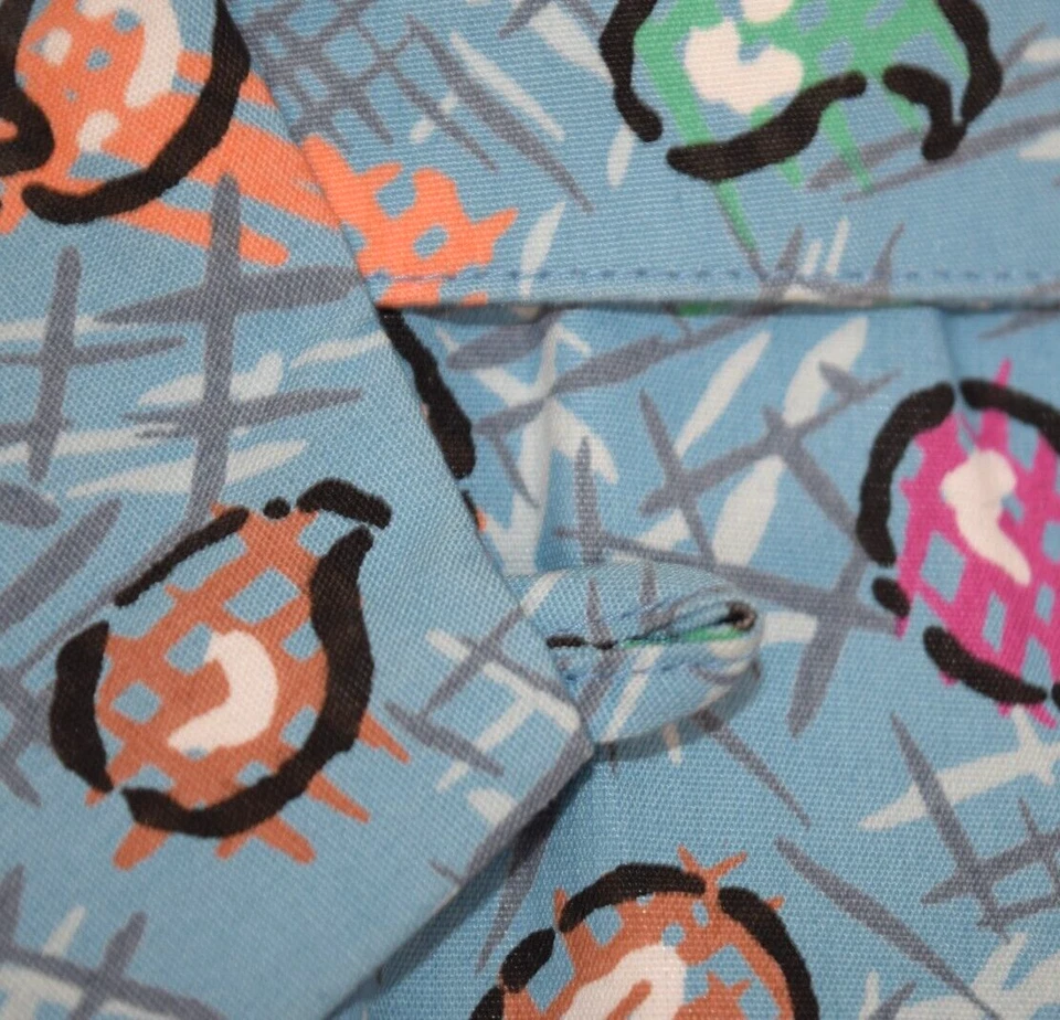 Camisa Mod Vintage Talla L Años 80 Colores Alexander Julian Paisley Pintura Blobs Nueva Sin Etiquetas Foto 3 de 4