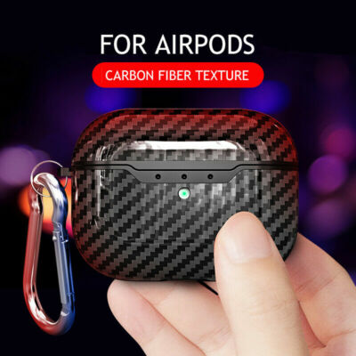 Hülle Für Apple Airpods 1/2/Pro/3/4 Gen Carbon Fiber Schützcase Stoßfeste Cover