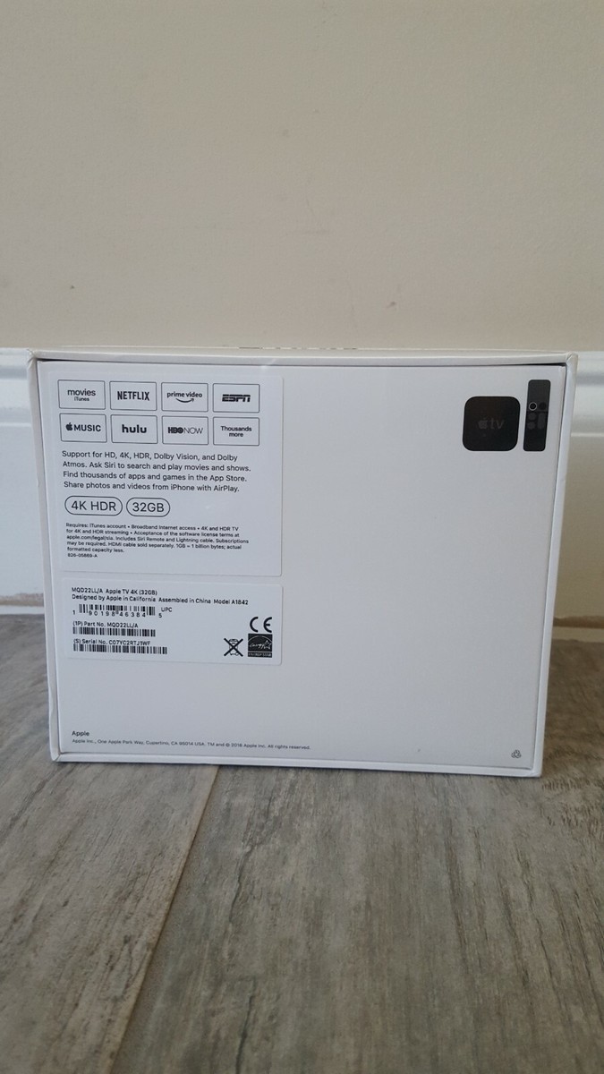Apple TV 4K HDR, 32GB, MQD22LL/A, A1842 (Worldwide Shipping Apple TV 4K HDR, 32GB, MQD22LL/A, A1842 (Worldwide Shipping