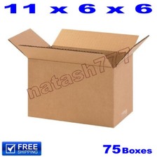 75 - 11x6x6 Cardboard Boxes 32-ECT Mailing Packing Shipping Corrugated Carton