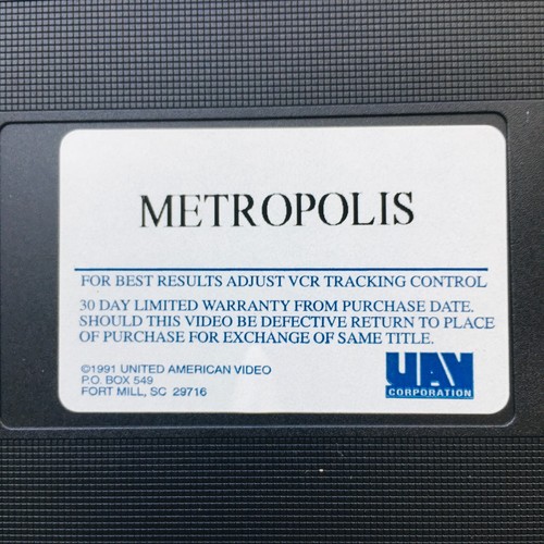 Metropolis Movie VHS Video Tape - Picture 4 of 6