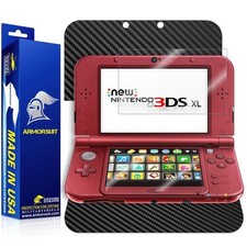 ArmorSuit Nintendo 3DS XL 2015 Screen Protector  Black Carbon Fiber Skin USA