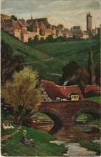 CPA AK Rothenburg- blick von Dettwang GERMANY (1075512)