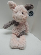 NWT Mary Meyer Nursery SOFT PINK Spotted PIG Baby Plush Farm Animals 11" Tags