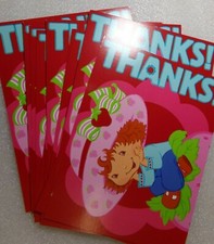 Vintage Strawberry Shortcake Party Invitation  Thank you Post Cards