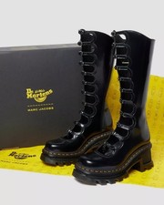 Dr. Martens x Marc Jacobs Kiki Boots Black Buttero Women US 7 Rare SOLD OUT
