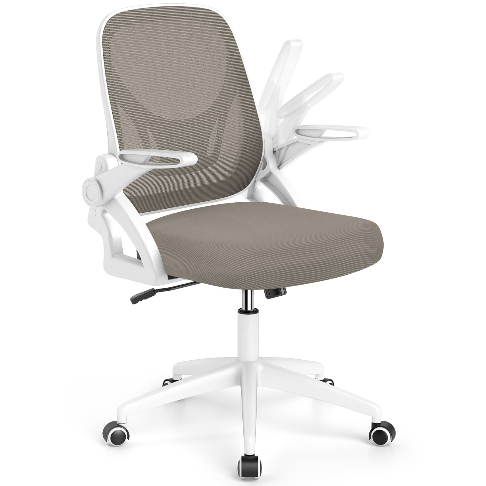 With Lumbar Support & Flip-up Arms Rolling Casters For Work