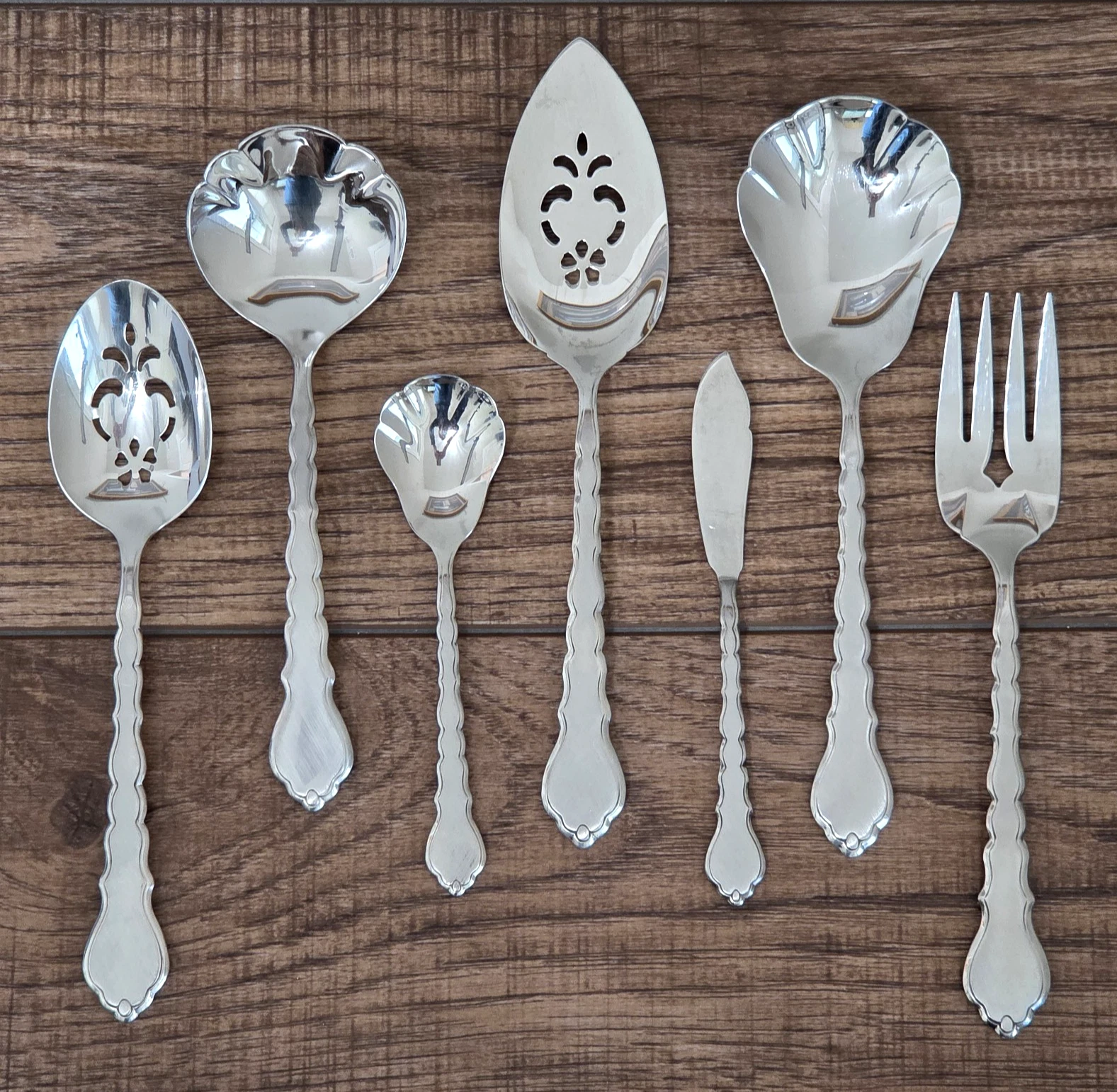 Oneida CELLO Hostess Serving Set 7 Piece Community Stainless Steel Burnished