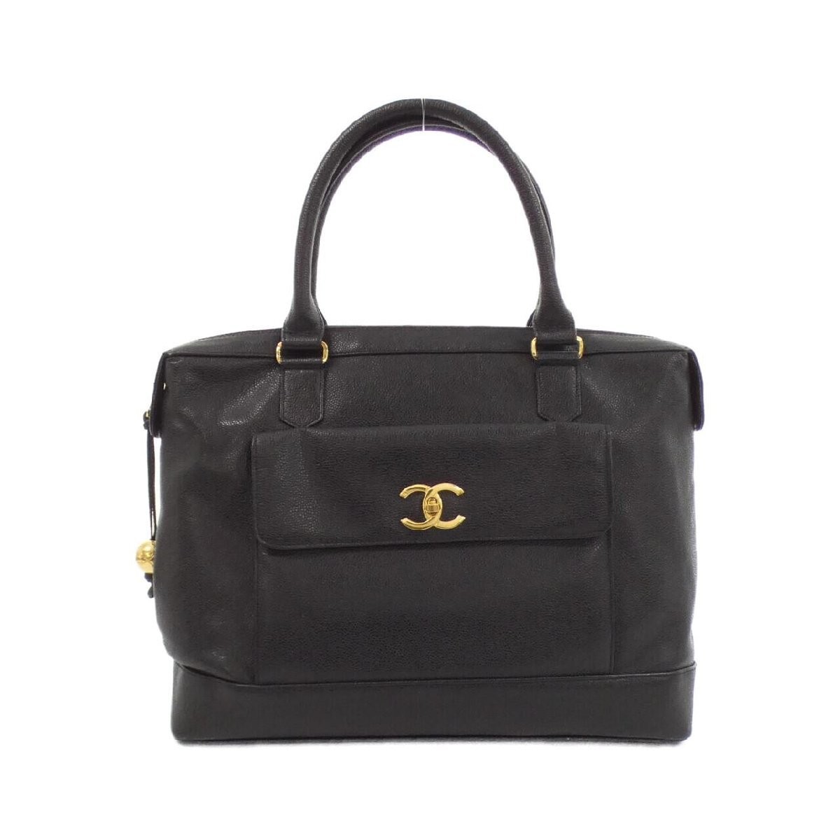 Vintage CHANEL Classic Flap Bag Timeless Luxury Black Leather