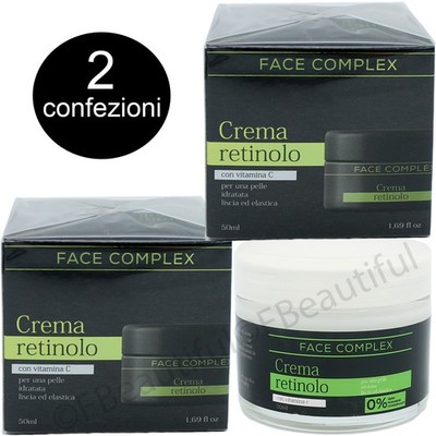 Retinol Face Cream with Vitamin C Moisturizing Elasticating Anti-Wrinkle Complex 2x