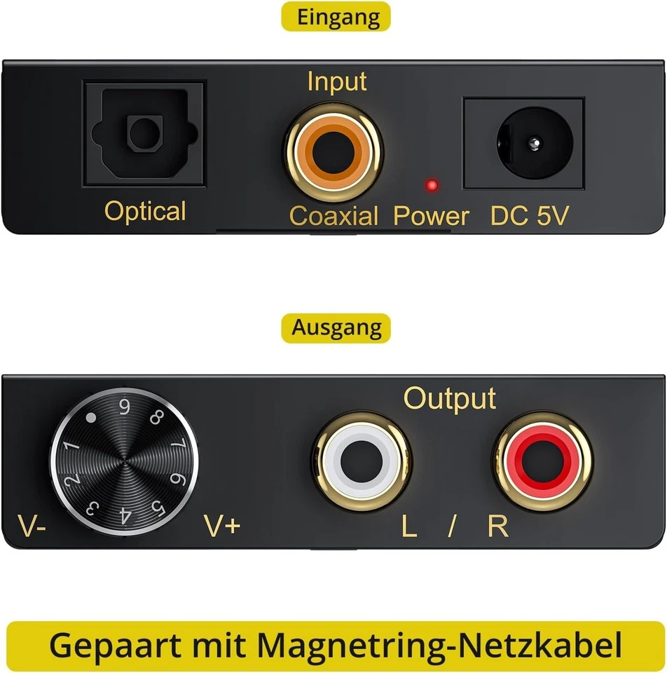Digital Analog Konverter 5,1CH Dolby DTS Decoder Lautstärkeregler - Bild 4 von 4