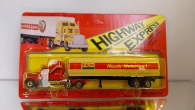 Vintage Zylmex Zee Toys Semi Truck Exxon Tanker Made In Hong Kong On Blister