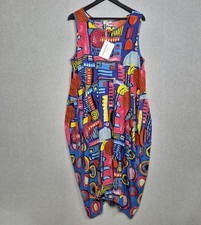 Orientique Midi Dress Size 14 Puff Hem Sleeveless Jersey Boho  Catalonia