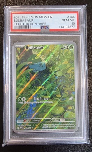 2023 BULBASAUR #166 POKEMON 151 ILLUSTRATION RARE PSA 10