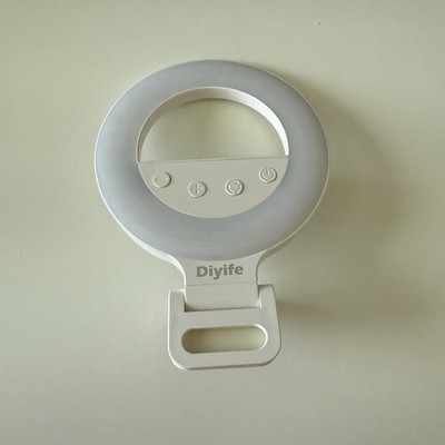 Cell Phone Ring Clip-On Light Use For Selfies, Has 3 LED Settings Rechargeable