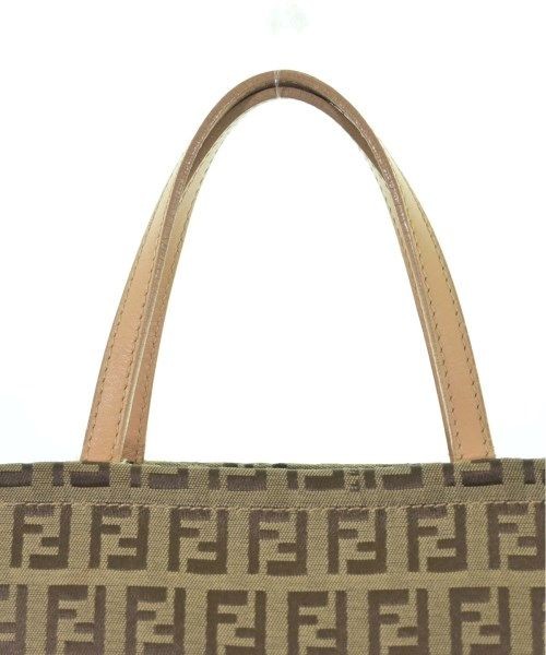 FENDI Handbag Beige Leather Canvas Zucchino Unisex From Japan thumbnail 23