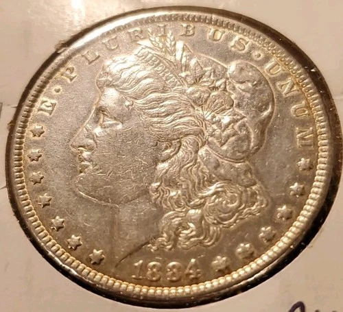 1884 P Morgan Silver Dollar. Guaranteed Authentic Nice Coin. AU