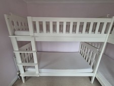 White Solid Wood Detachable Bunk Beds