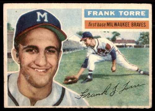 Frank Torre [White Back] #172 1956 Topps card
