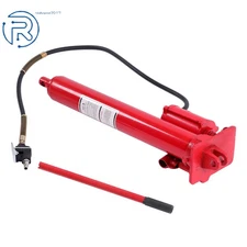 Red 8 Ton Single Pump Engine Hoist Lifter Long Air Hydraulic Ram Jack 16000lbs