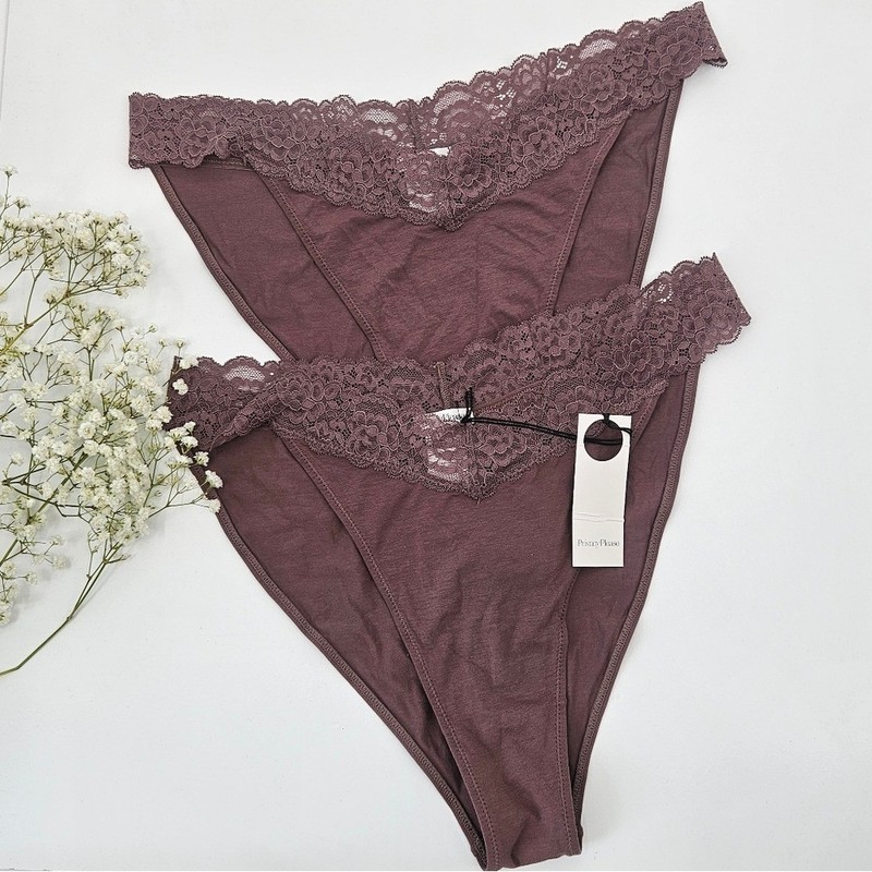 Privacy Please Seamless Bikini Panties Set Soft Stretch REVOLVE Lingerie Size XL