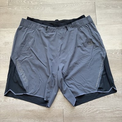 Salomon Men s Sense Aero 8'' Running Hiking Trail Shorts Gray Size Large