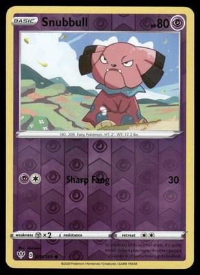 Snubbull 070/189 Common Darkness Ablaze Pokemon Reverse Holo Lightly Played