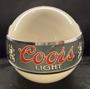 Vintage Coors Light Globe Lamp Light BARWARE Waterfall ~ Globe Only