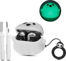 Buds 3 Pro Case with Cleaner kit Glow in The Dark , Soft Silicone Protective Cu