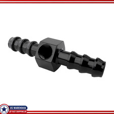 Fuel Pressure Gauge Adapter Aluminum Inline 38 Barb Connector 18 Ncolor 38