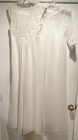 VTG Shadowline White Bridal Peignoir Lace Sheer Pearls Long Gown Robe Slippers — photo 3