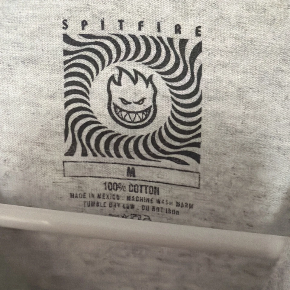 Camiseta de manga larga Spitfire Wheels para hombre gris medio naranja símbolo Spitfire Foto 3 de 4