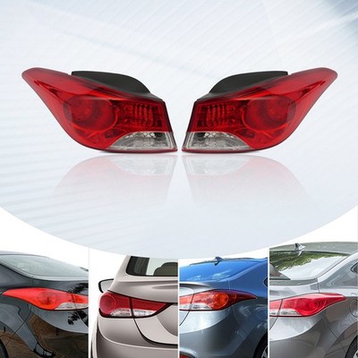Left & Right Outer Tail Lights for Hyundai Elantra 2011-2013 Halogen Tail Lamps