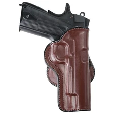 Maxx Carry Leather Paddle OWB Holster for 1911 Guns, Brown Right Hand