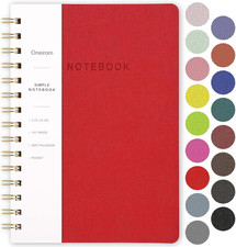 Spiral Notebook-5.75" X 8.125" College Ruled Journal with Inner Pockets and 160