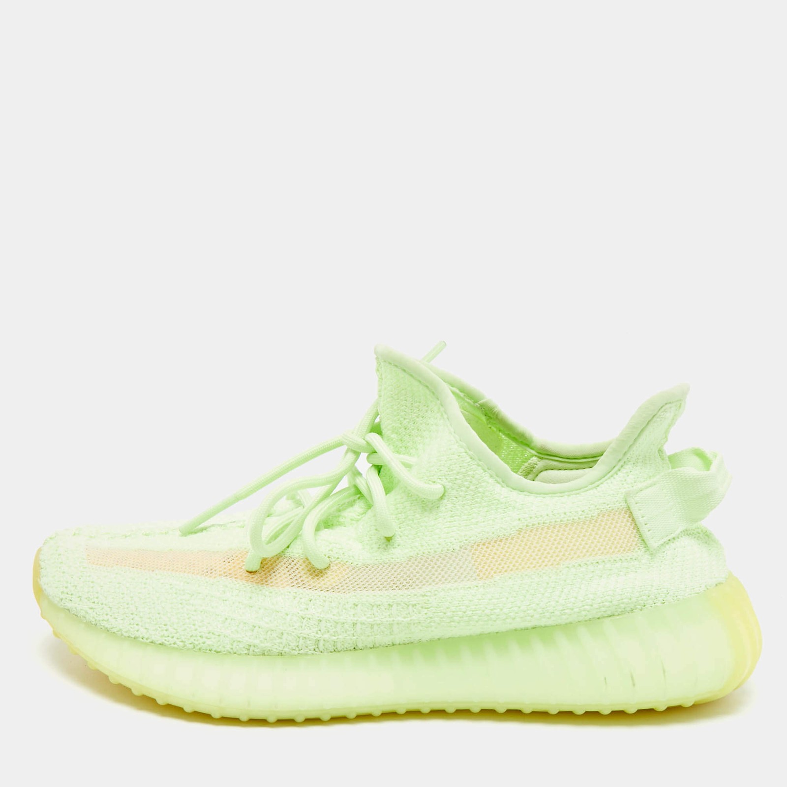 Yeezy x Adidas Boost 350 V2 Glow Size 41 13 Neon Green Knit Fabric Low Top