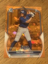 Bowman Chrome Sapphire 2023 Miguel Tamares #BCP-179 orange refractor /75 1st RC