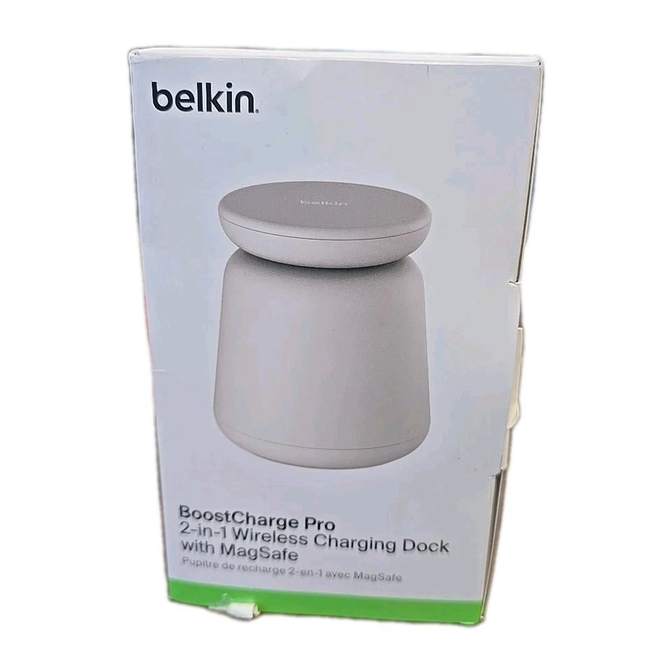 Base de carga inalámbrica Belkin 2 en 1 con MagSafe - Arena Foto 4 de 4