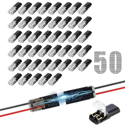 #ad Double Wire Plug in ConnectorQuick Connect Push in Lever Wire Connectors 50Pcs $8.99