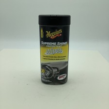 30-Pk Meguiar's SUPREME SHINE Scotchgard Interior Detailing Wipes UV Protection