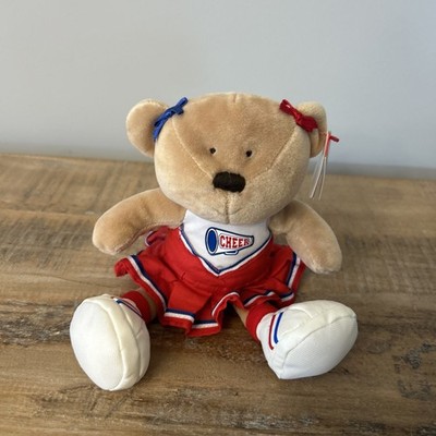 Ty Beanie Babies Cheerleader Pom Poms Bear Plush Toy 2006 Red Outfit Collectible