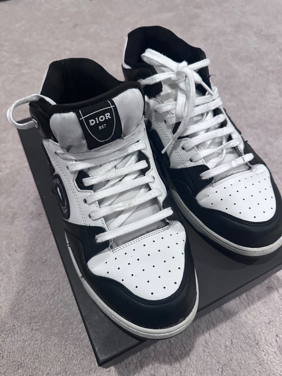 Dior ドット柄 フラットシューズ 37size Size 12 - Dior B57 MID TOP Dior Oblique - Black White | eBay
