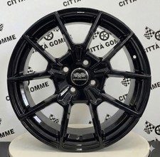 Set 4 Alloy Rims Compatible With Honda Civic Insight Jazz 16 Black Diamond New