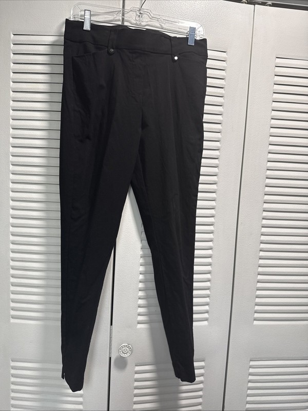 Maurices Women’s Pull On Stretch Skinny Ankle Mid Rise Pants Size M Reg Black
